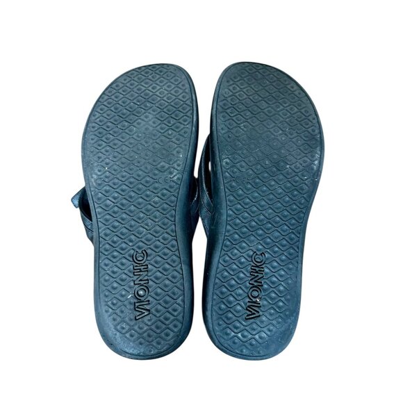 Vionic Bella II Black Orthotic Flip Flops Women’s Sandals Comfort Arch Support 8 - Picture 8 of 9